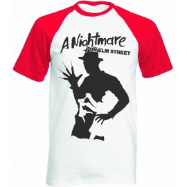 A Nightmare On Elm Street 001 (piros-fehér raglan póló)