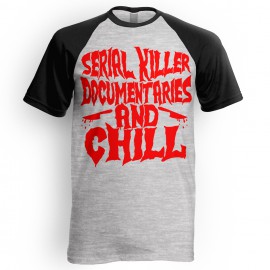 Serial Killer Documentaries (fekete-szürke raglan póló)